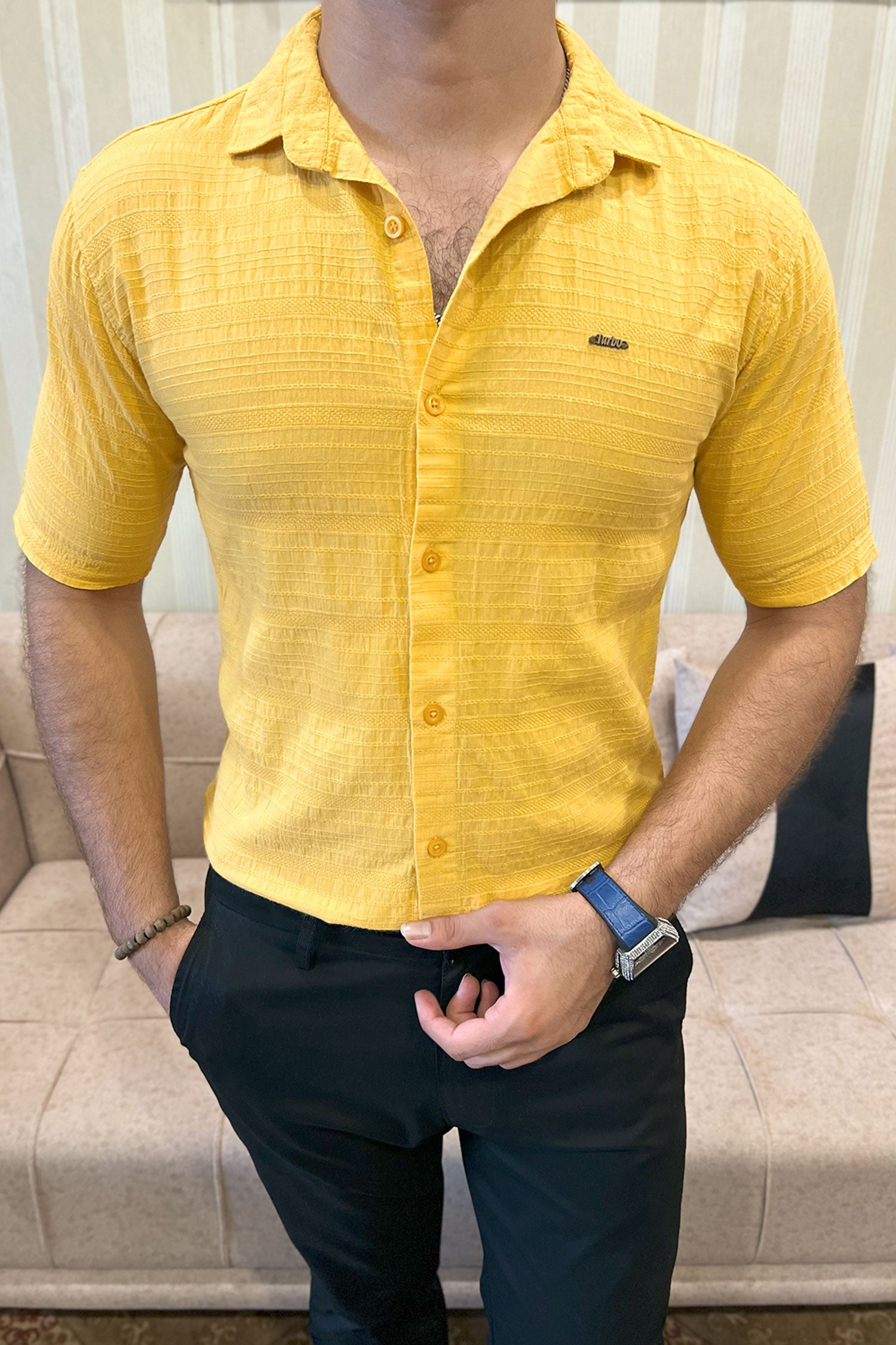 Turbo Knit Craft Crochet Casual Shirt