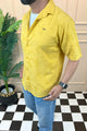 Turbo Artistic Touch Comfort Casual Shirt In Mustard Yellow