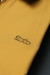 Turbo Contrast Tone Zip Collar Men's Polo Shirt In Yellow