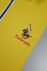 Turbo Polo x R/L Zip Collaered Men's Polo Shirt In Yellow