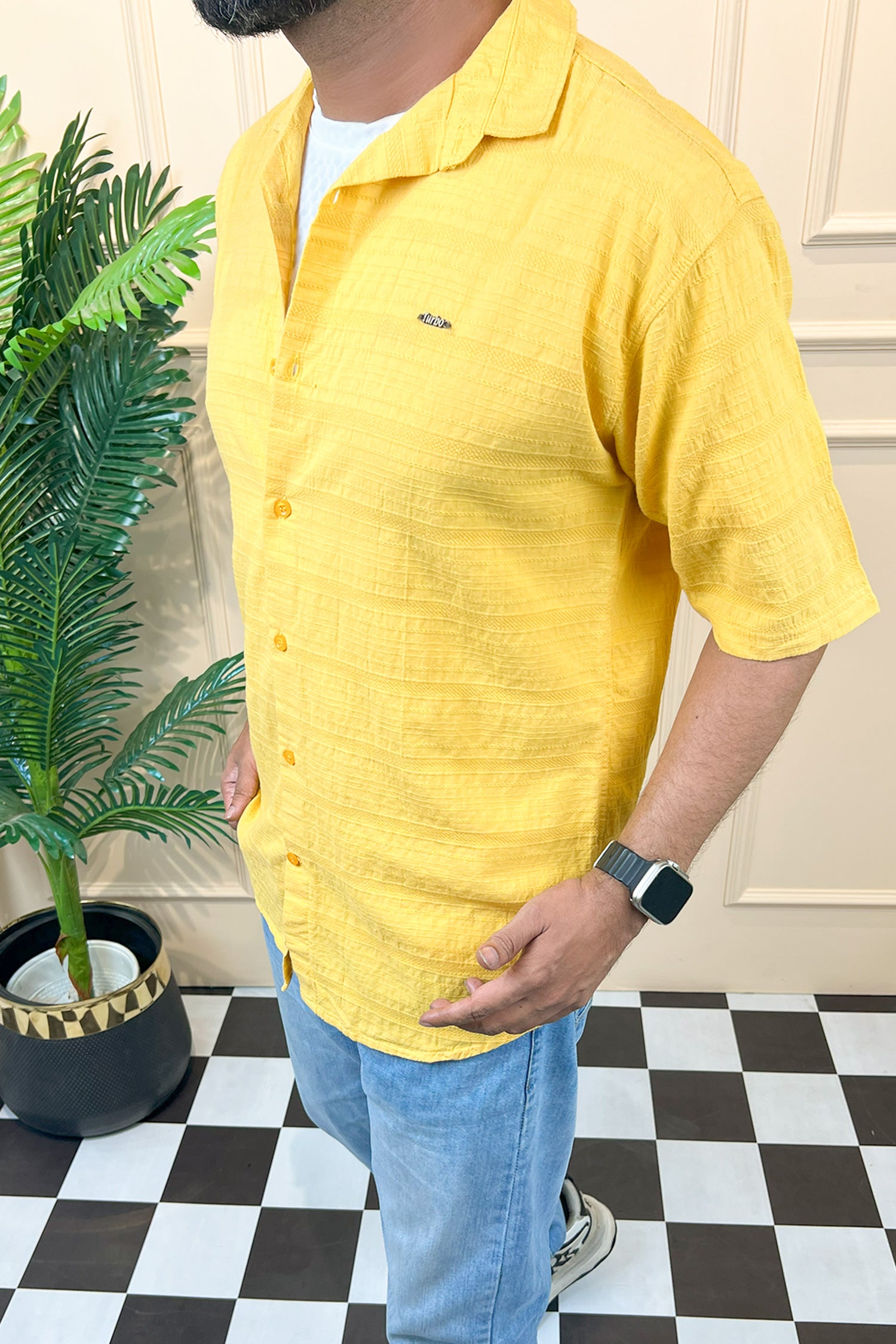 Turbo Knit Craft Crochet Casual Shirt