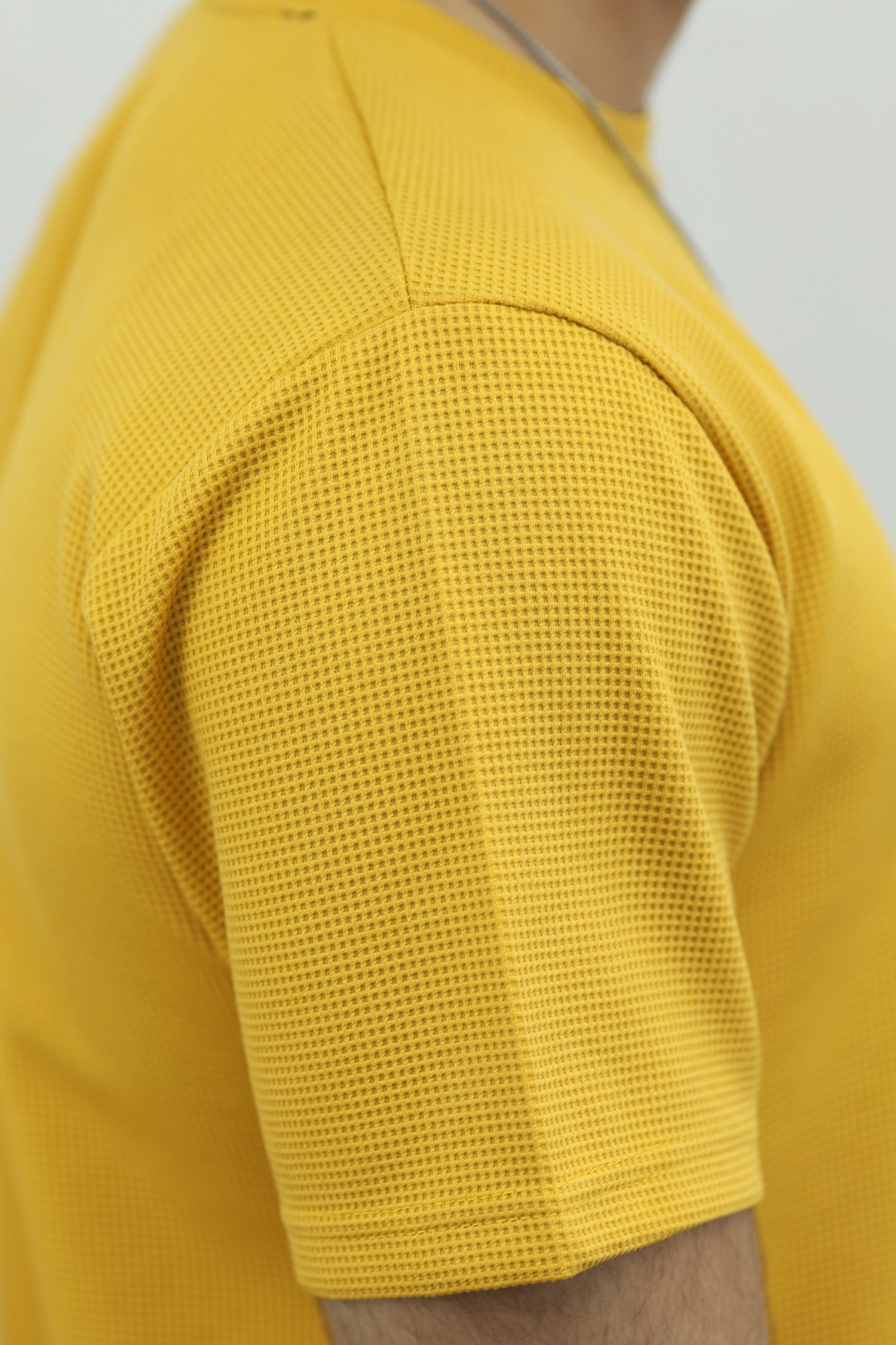 Self Texture Turbo Signature Regular Fit T-Shirt In Yellow