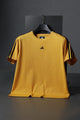 Adds Essentials Base 3-Stripes Men's Tee In Yellow