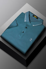 Turbo Technical Detailed Stitchless Men's Polo Shirt In Sea Green
