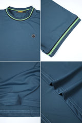 Turbo Contrast Tipping Crew Neck Tee In Zink