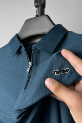 Turbo Holiday Outfit Stitchless Zip Style Men's Polo Shirt In Zink