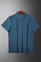 Turbo Holiday Outfit Stitchless Zip Style Men's Polo Shirt In Zink