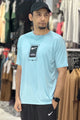 Nke Drop Shoulder Style Dry-Fit Tee In Sky Blue