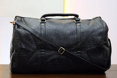 Fndi Imported Embossed Signature MonoGram Travel Bag in Black