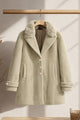 Women's Single Breasted Imp Wool Long Coat In Beige