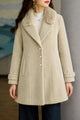 Women's Single Breasted Imp Wool Long Coat