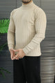 Turbo Minimalist Mock-Neck Lining Imported Men's Sweater