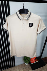 Giordno Front Embroidered Patch Logo Polo Shirt