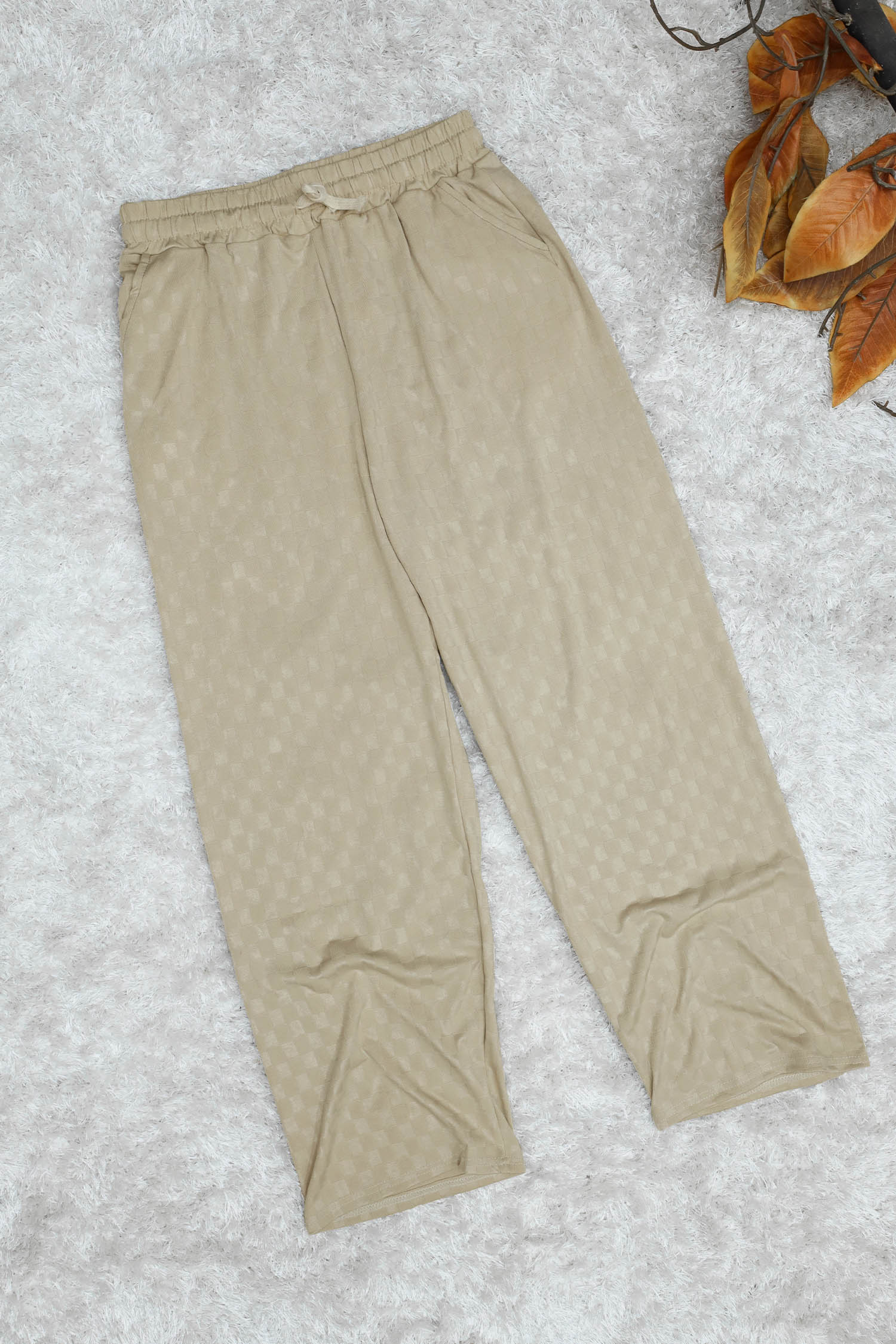 Just Vibe LV Texture Pattern Flapper Trouser - Women