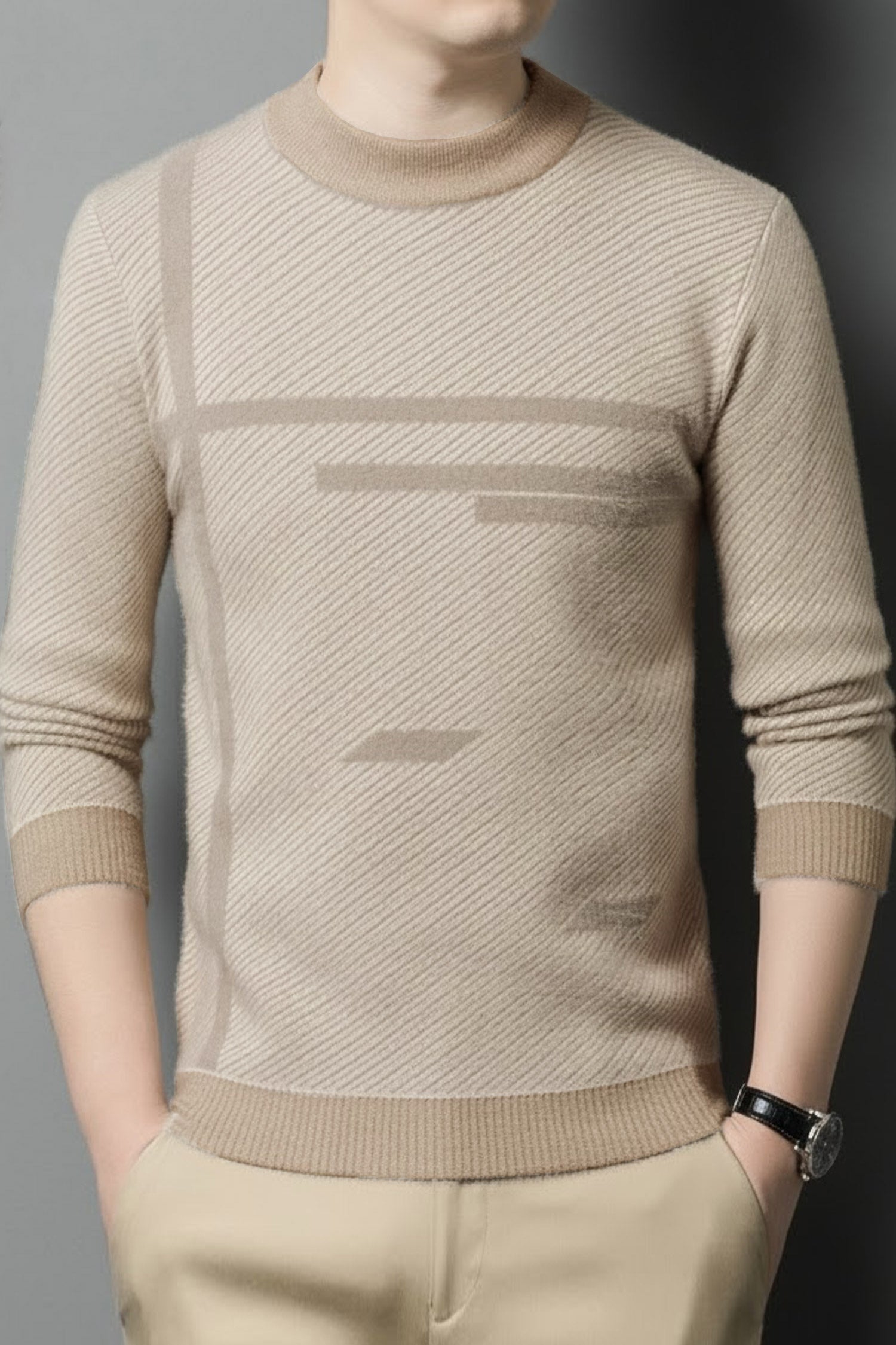 Turbo Casual Knit Pullover Imported Men's Sweater