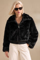 Women Cropped Plush Imported Fur Jacket