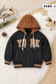 Double-Sided Hooded Insulated Imported Kid's Puffer Jacket In Black