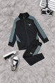 Rebok Tech-Fit Wind Breaker Zipper Kid's Co-Ord Set In Black