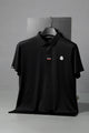 Monclr Moisture-Wicking Imp Dry-Fit Polo In Black
