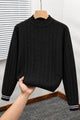 Turbo Self-Design Textured Imported Round Neck Men's Sweater In Black