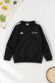 Adds Blokecore Aesthetic Quarter Round Neck Kid's Sweatshirt In Black