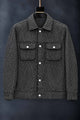 Sharp Herringbone Texture Imported Men's Wool Jacket