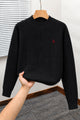 Polo Waffle Textured Imported Round Neck Men's Sweater