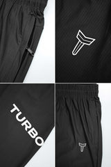Turbo Titan-Tough Big Size Dry-Fit Men's Shorts In Black