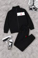Polo Elite Motion Zipper Kid's Co-Ord Set In Black