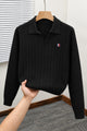 Turbo Open Johnny Collar Imported Men's Sweater