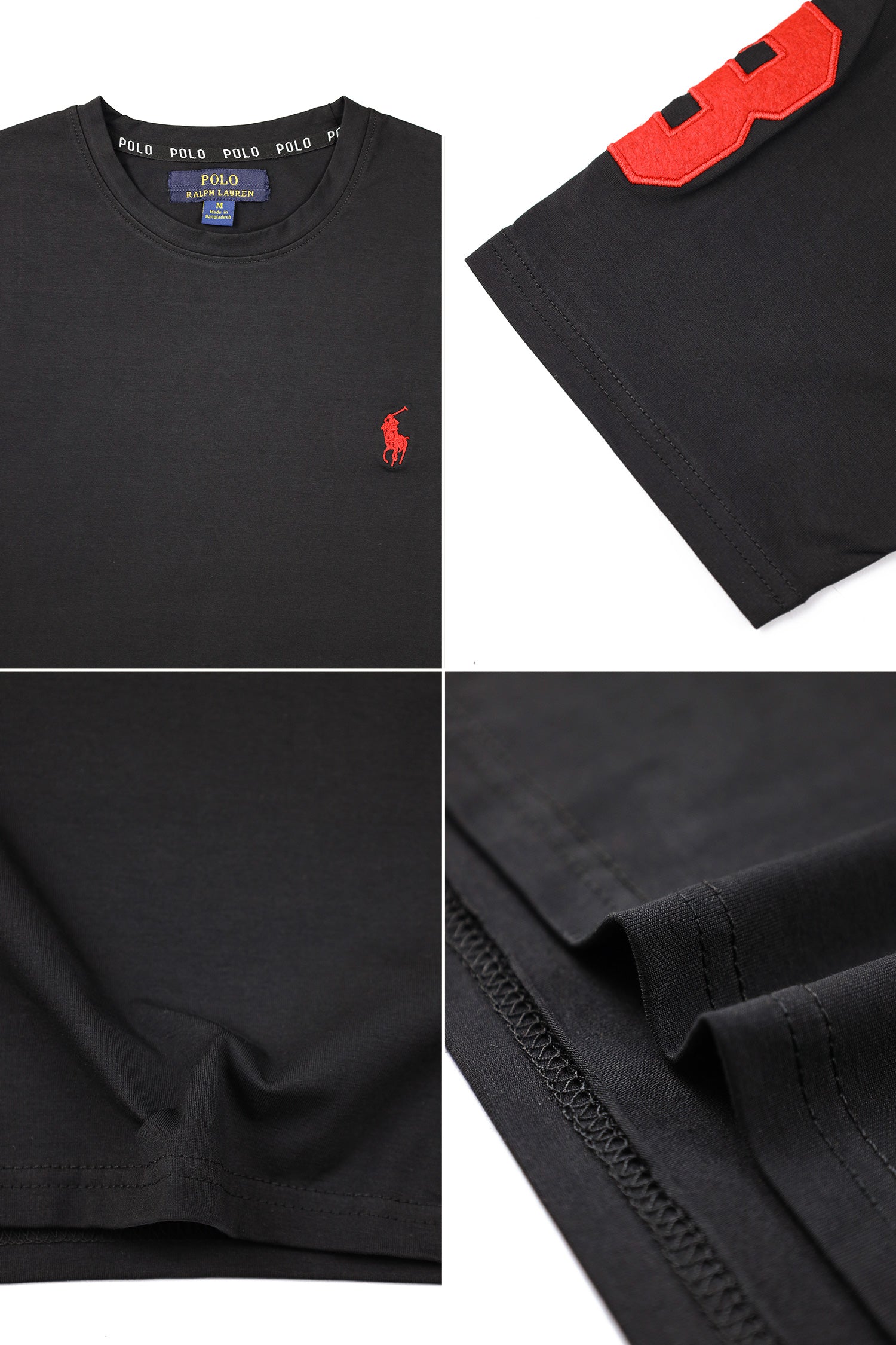 Rph Luren Premium Classic Fit Crewneck Polo T-Shirt