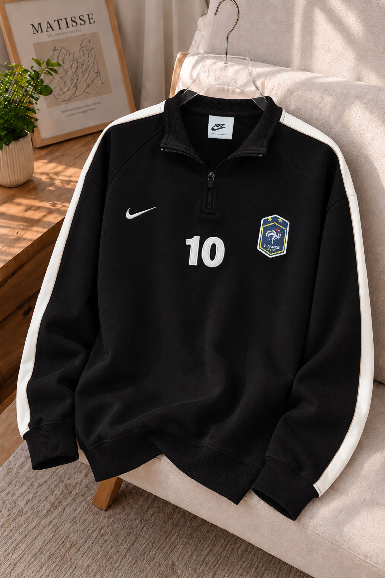 Nke Blokecore Aesthetic Quarter Zip Style Over Size Men's Sweatshirt In Black