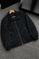 Men's Affordable Sweat Suede Leather Jacket In Black