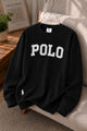 Polo Pony Basic Round Neck Men's Sweatshirt In Black
