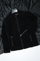 Regular Fit Suede Leather Jacket In Black
