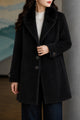 Women's Single Breasted Imp Wool Long Coat