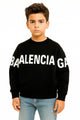 Blncaga Crewneck Typography Print Unisex Kids Sweatshirt