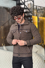 Block Pattern Imported Men's Woolen Jacket