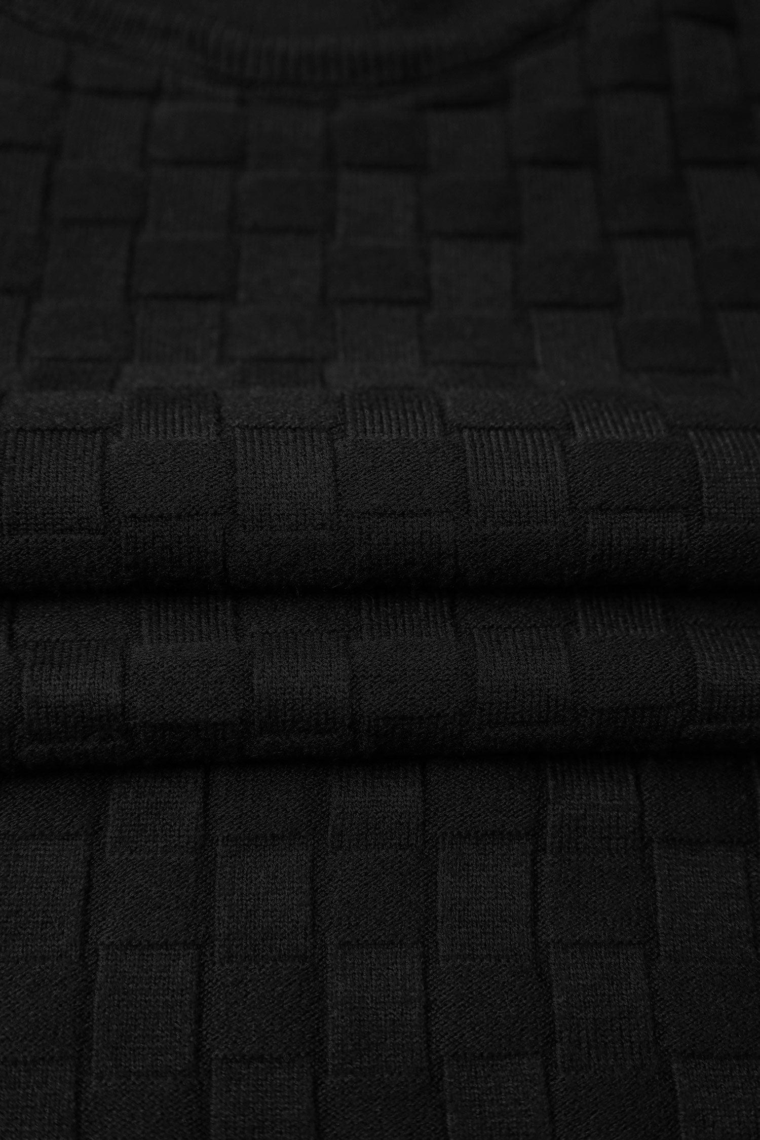 Pullover Waffle Crew-Neck Imported Men's Sweater