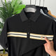 Turbo Smiley Stripes Pattern Men's Polo T-Shirt