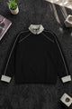 Turbo Two-Tone Quarter Zip Imported Mock Neck Men's Sweatshirt