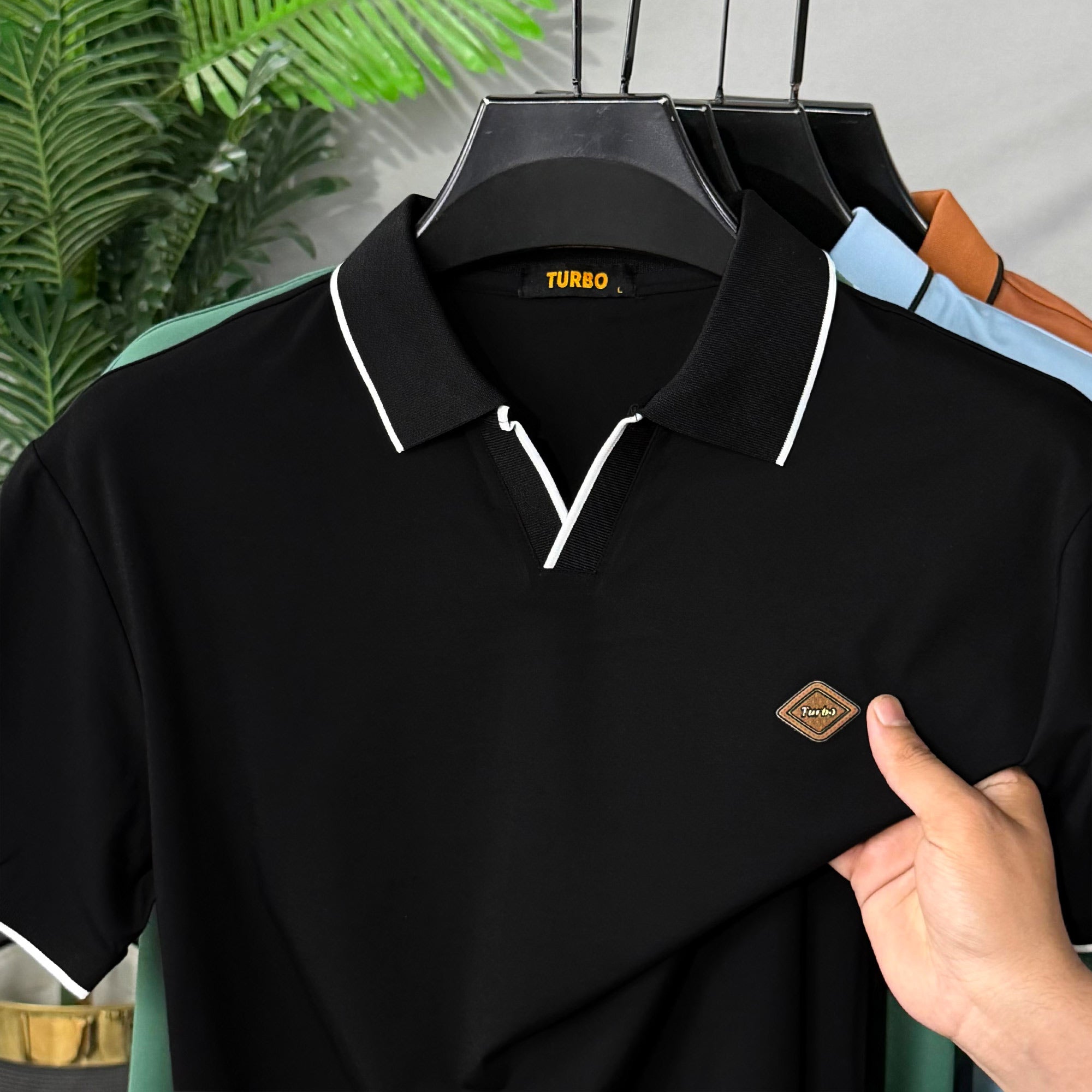 Turbo Classic V-Neck Men's Polo Shirt