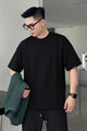 Turbo Front Verticle Stitch Design Men's Tee in Black