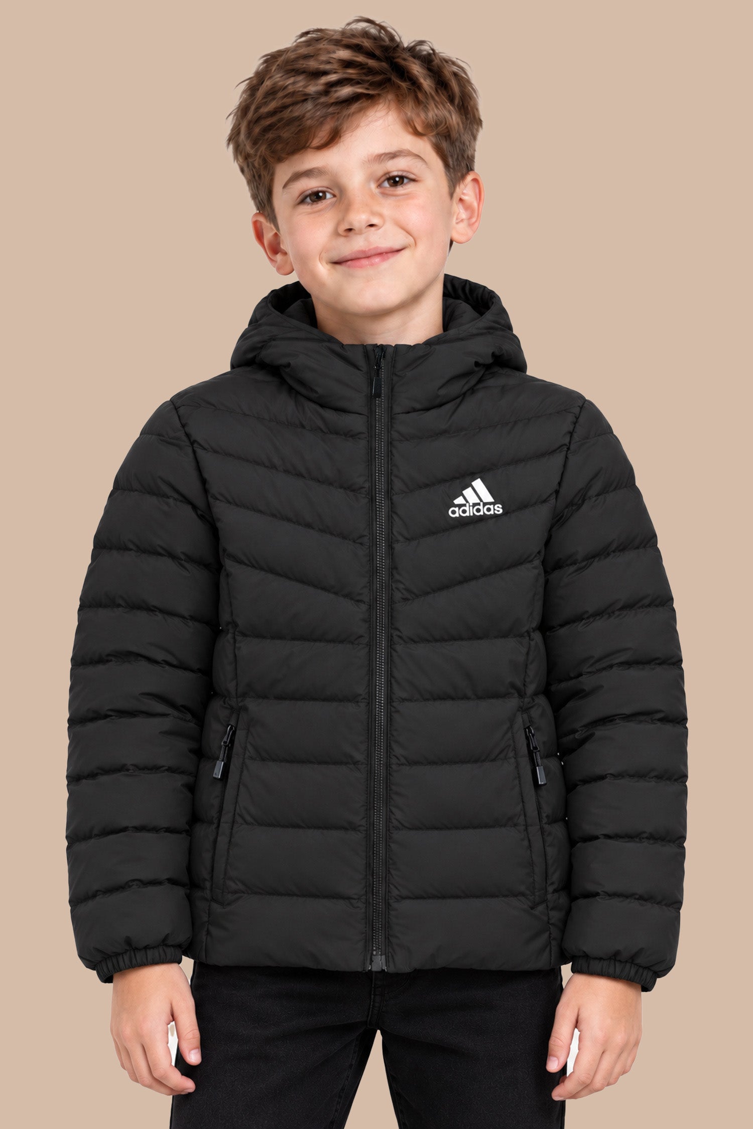 Adds Therma-Fit Detachable Hood Imported Kid's Puffer Jacket