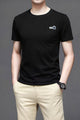 Patch Logo Round Neck T-shirt In Black
