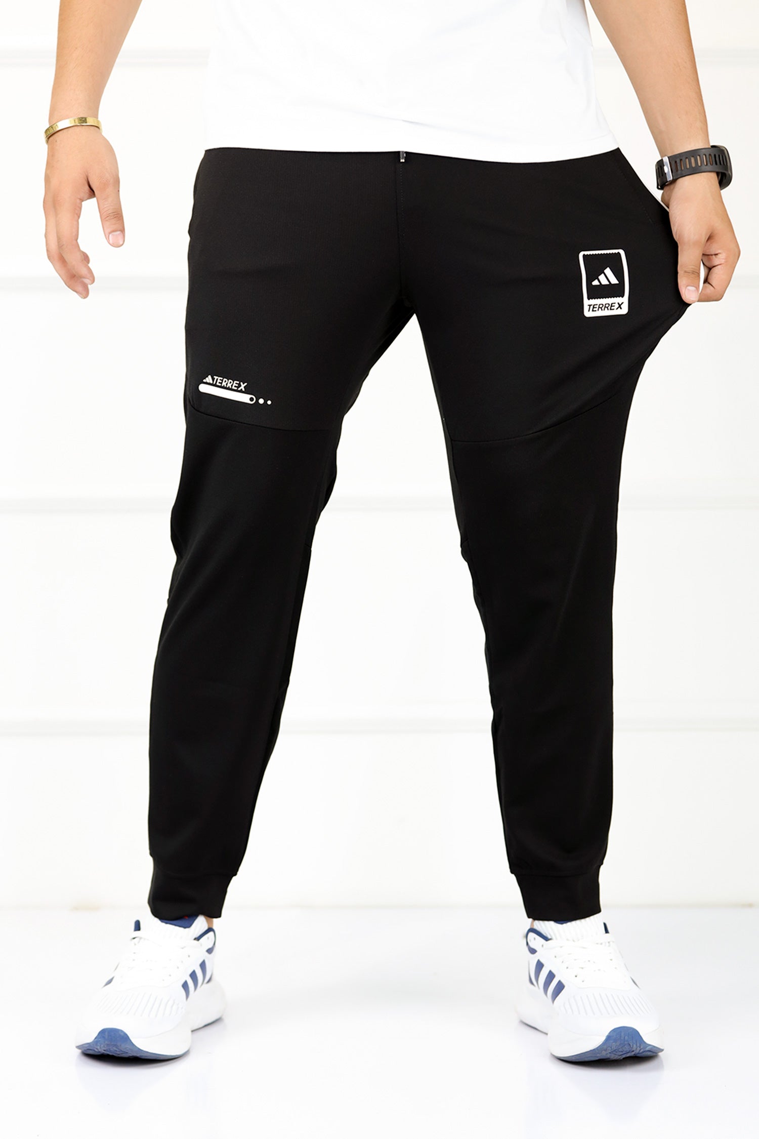 Adds Terrx Side Striped Sportswear Trouser In Black
