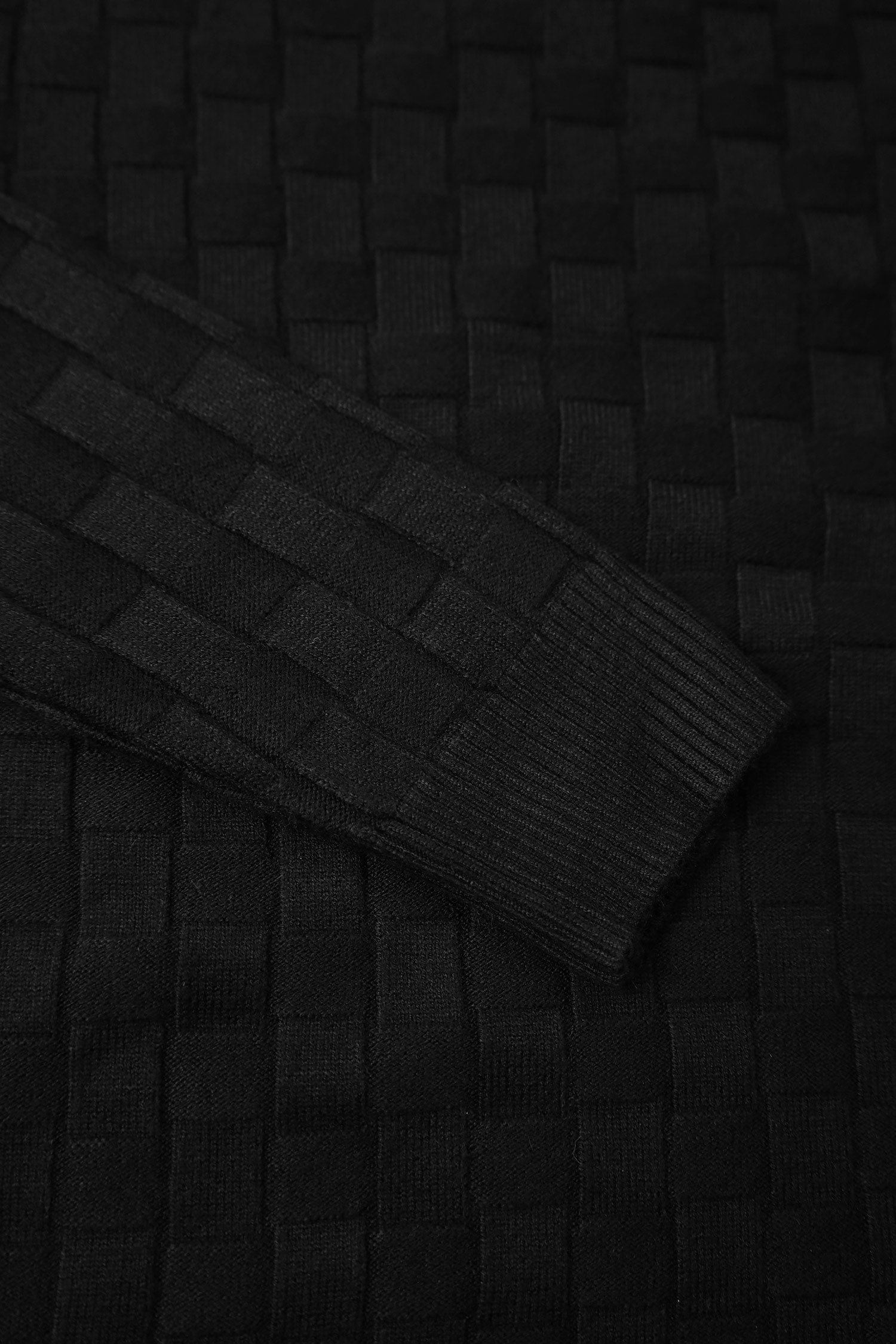 Pullover Waffle Crew-Neck Imported Men's Sweater