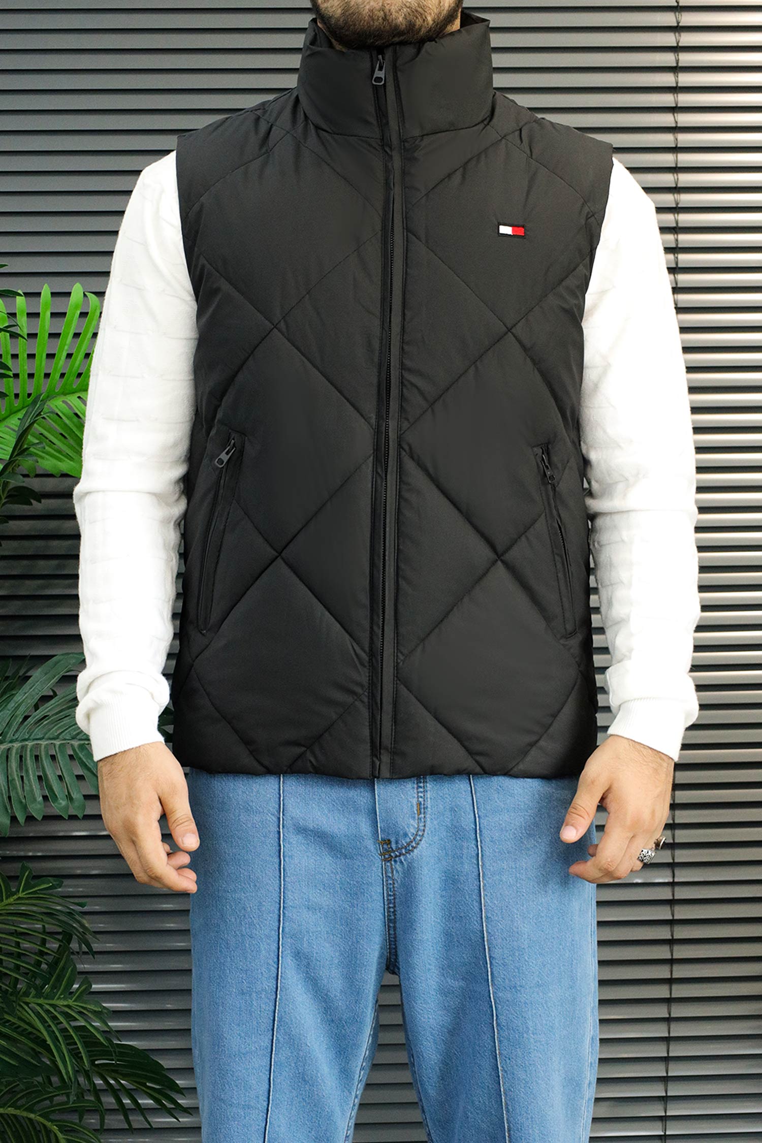 Tmy Hilfgr Diamond Quilt Imported Puffer Men's Gilet