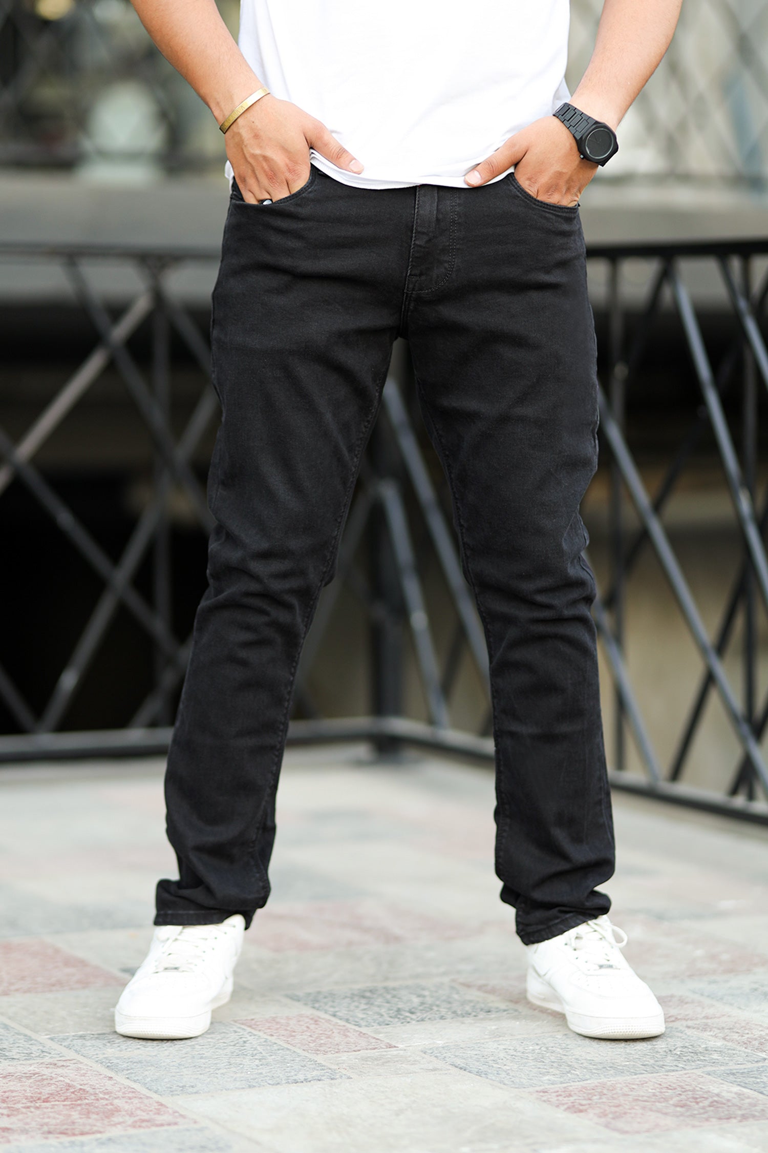 Denim Urban Sharp Classic Slim Fit Jeans In Black