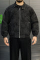 Men's Classic Stand Suede Leather Jacket